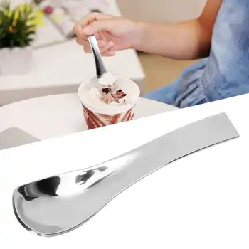 12. 5X3CM Paslanmaz Çelik Dondurma Kepçe Çok Amaçlı Ev Restoran İçin Parlatma Kolu Kahve Kaşığı kullanımı Güvenli